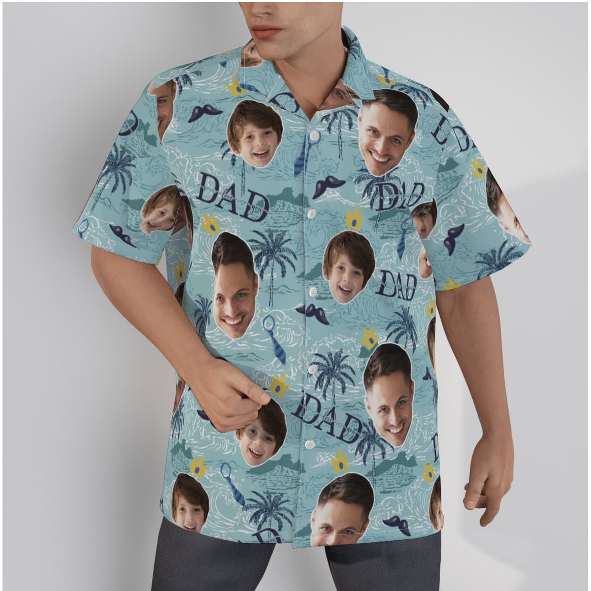 Father's Day Custom Face Hawaiian Shirt