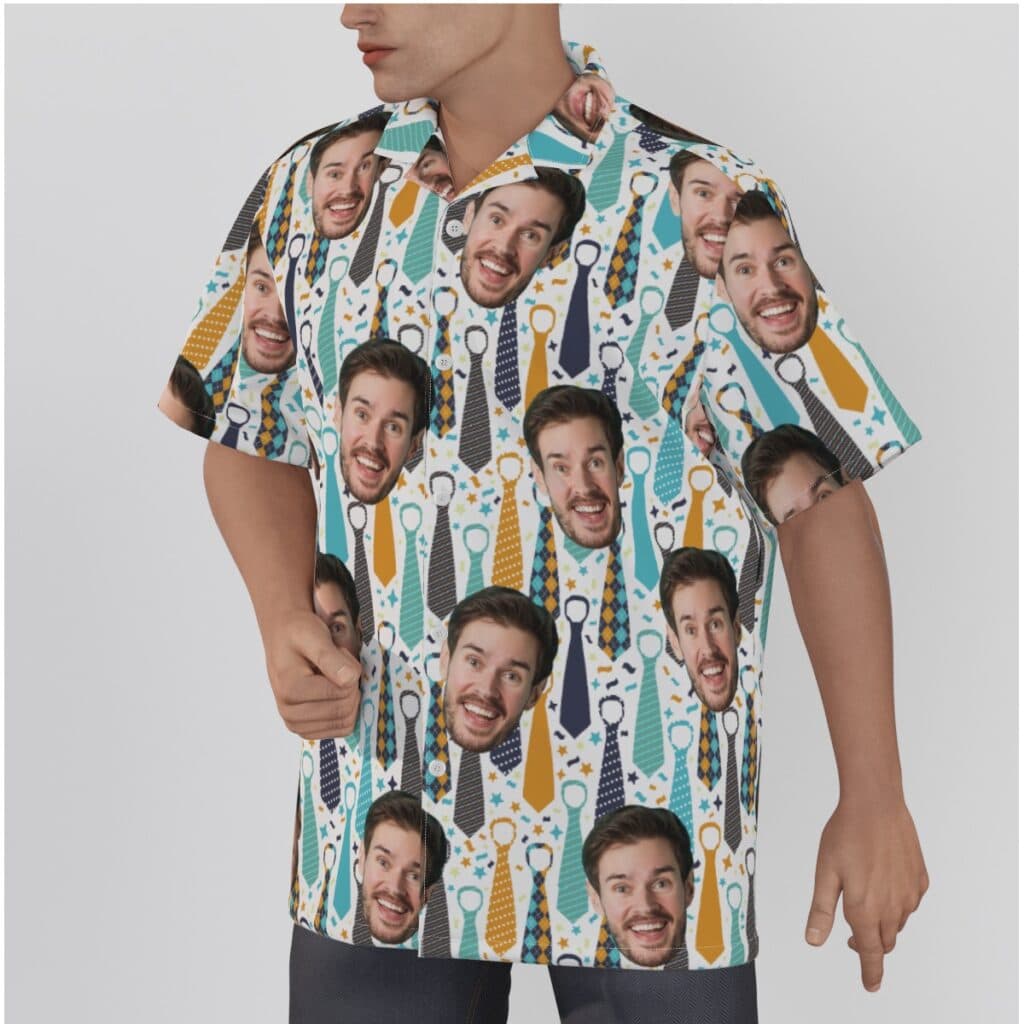 Father's Day Gift Custom Face Hawaiian Shirt