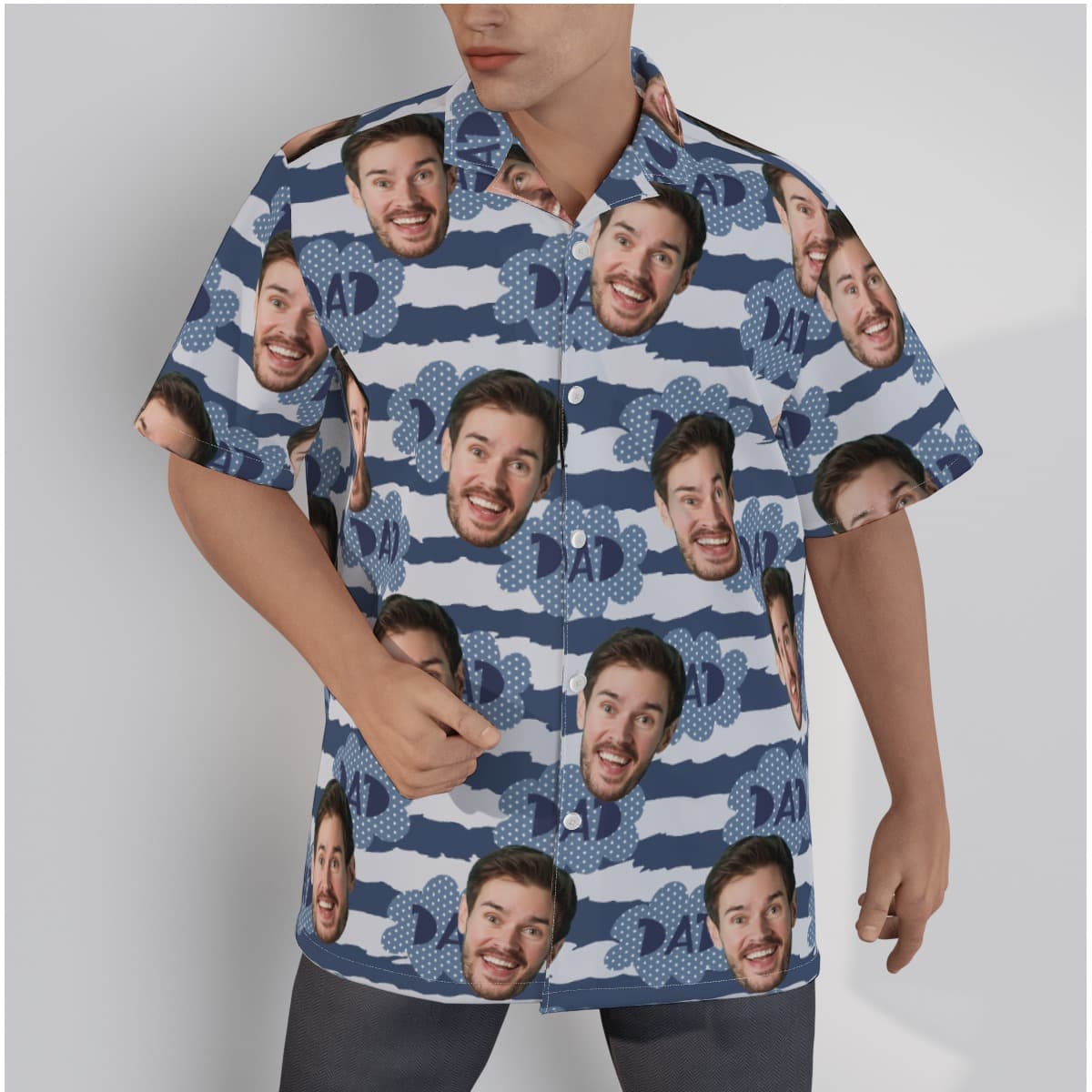 Father's Day Gift Hawaiian Shirt With Custom Face