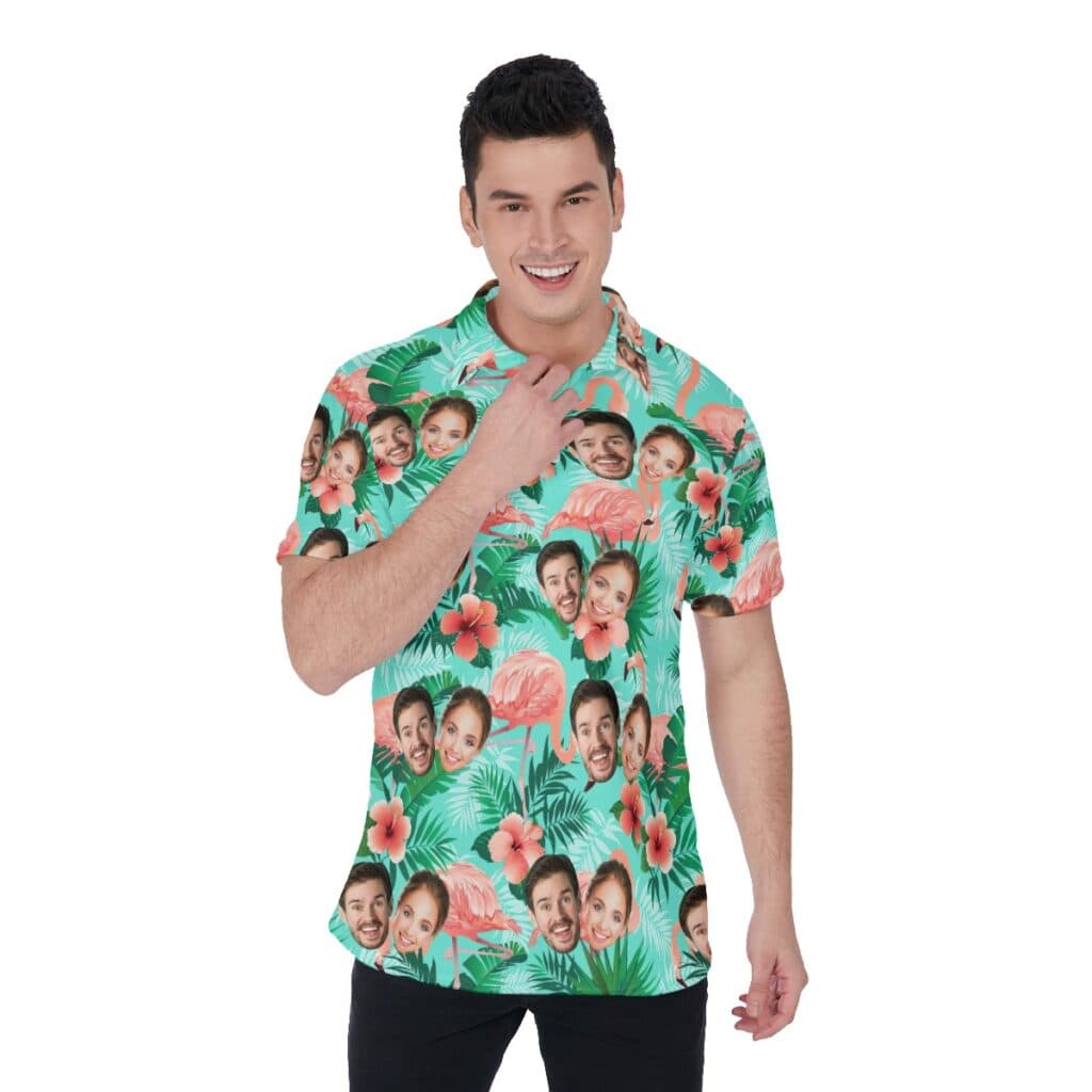 Flamingo Hibiscus Custom Hawaiian Polo Shirt With 2 Faces (1)
