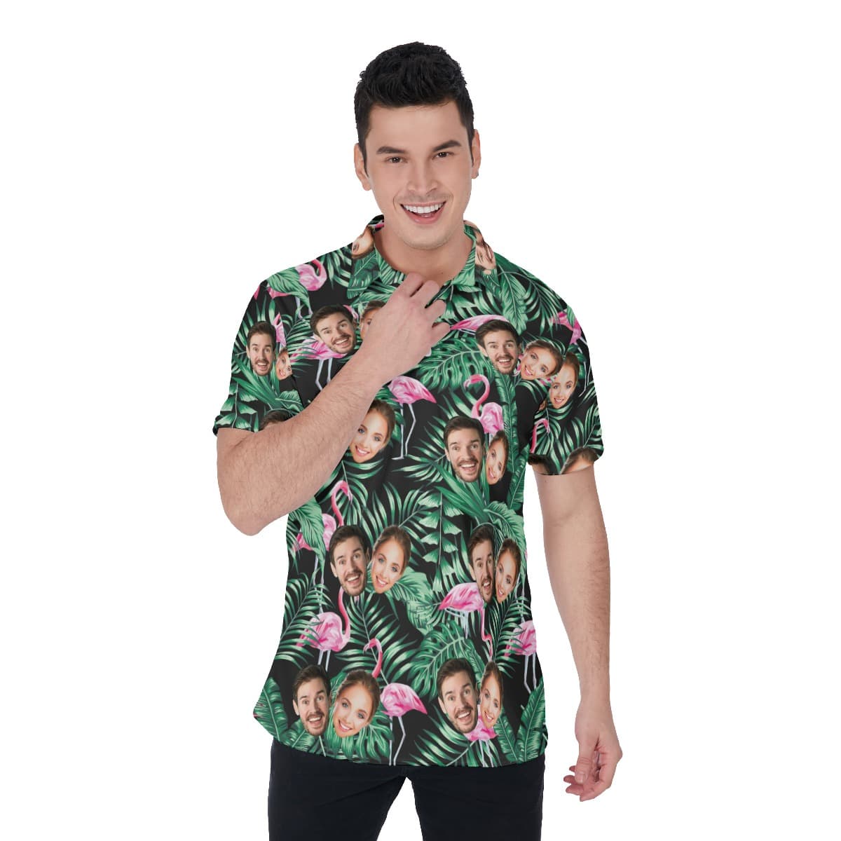 Flamingo Tropical Custom Hawaiian Polo Shirt With 2 Faces (2)