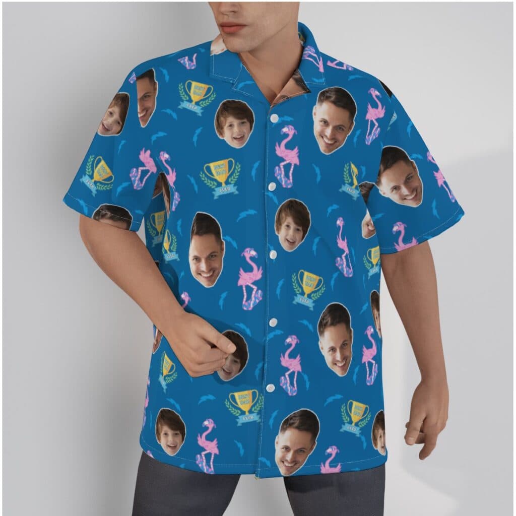 Funny Custom Face Best Dad Ever Hawaiian Shirt