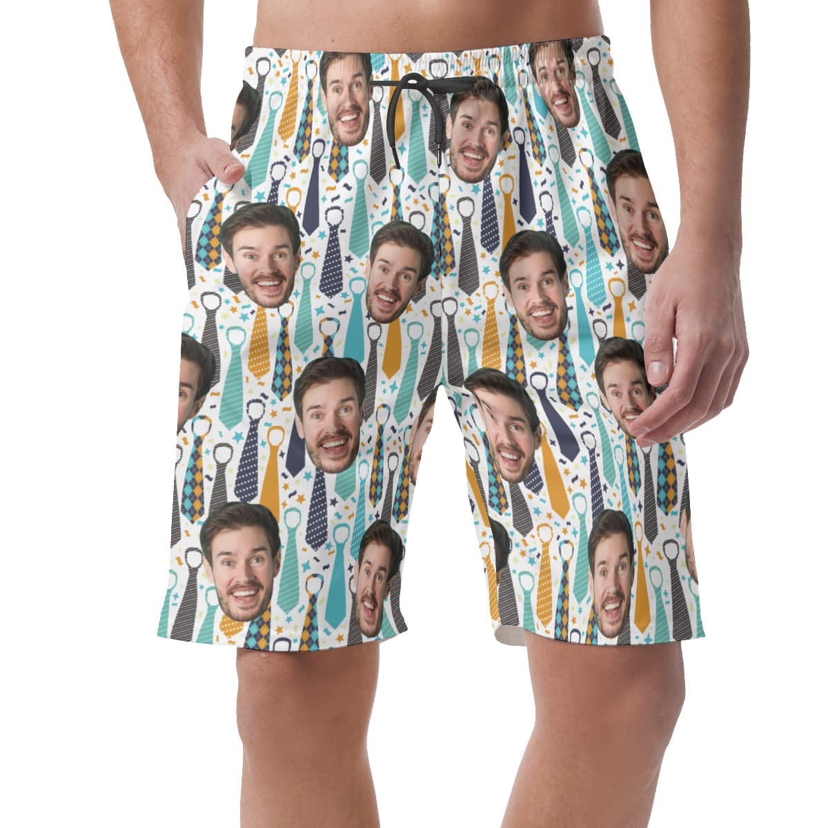 Funny Custom Face Hawaiian Summer Shorts For Father's Day
