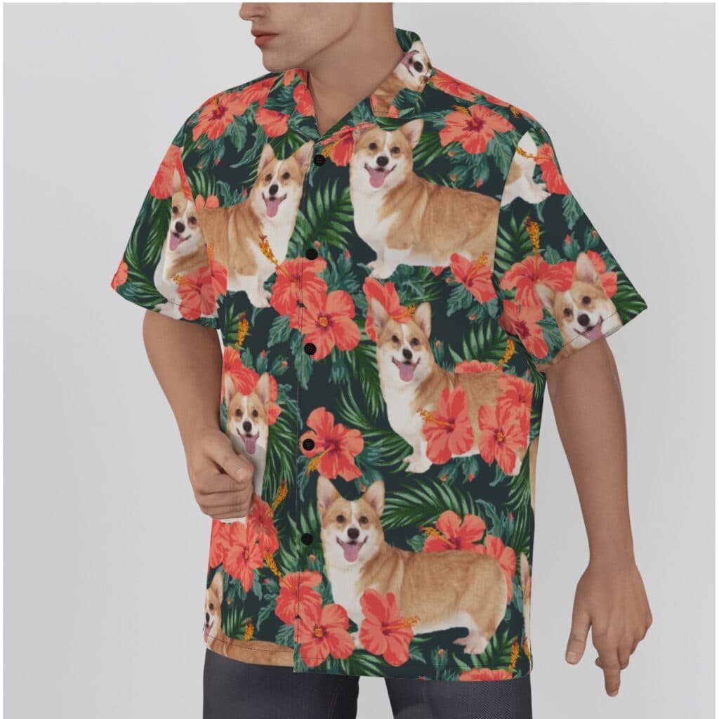 Funny Custom Hawaiian Shirt With Dog Face