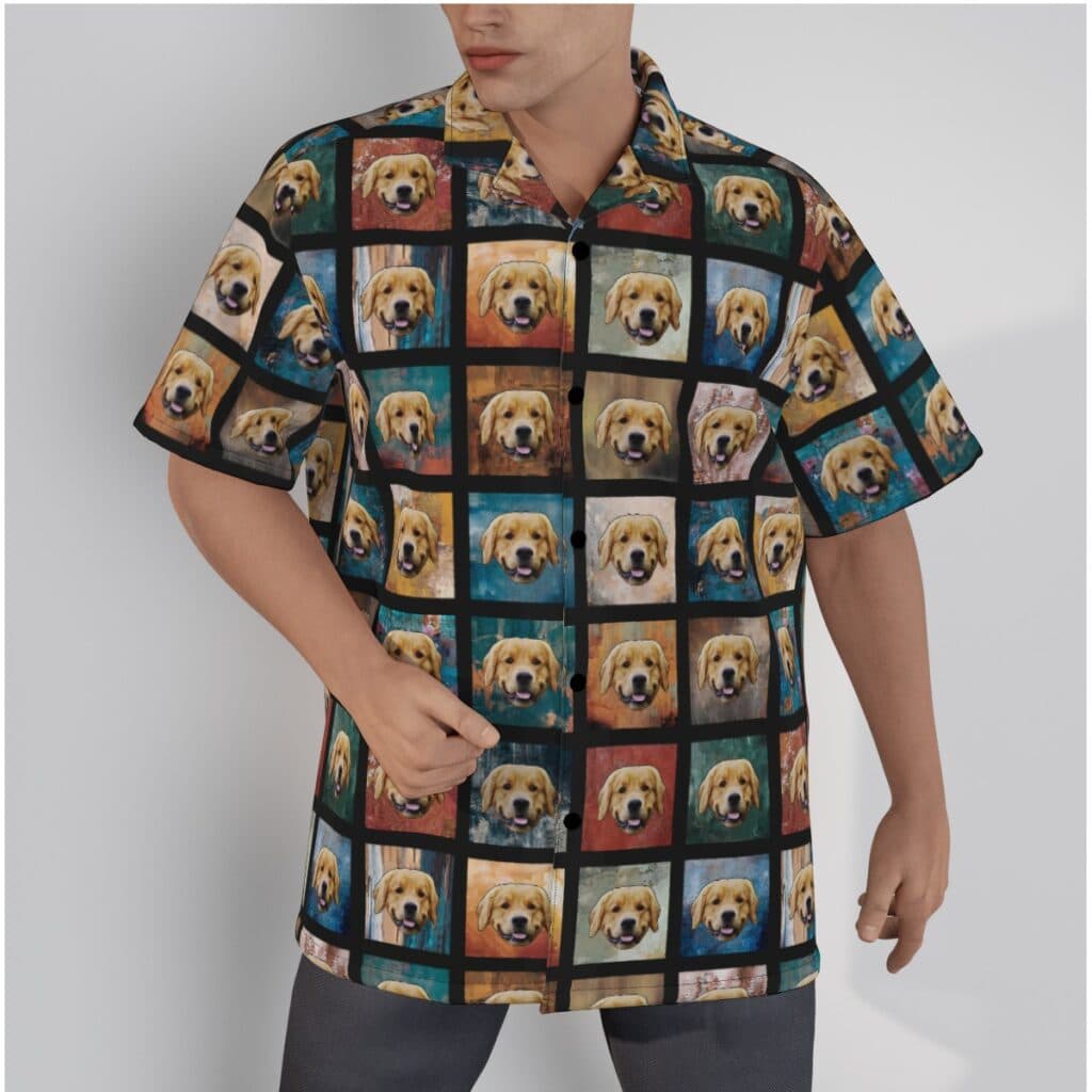 Funny Custom Vintage Hawaiian Shirt With Dog Face