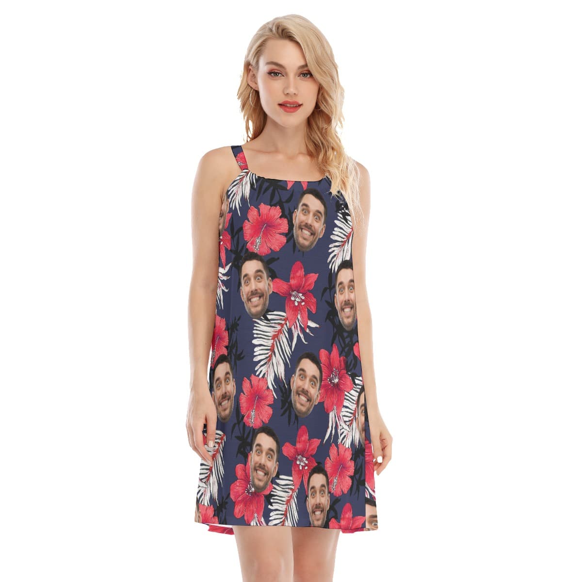 Hibicus Hawaiian Dress With Custom Face (4)