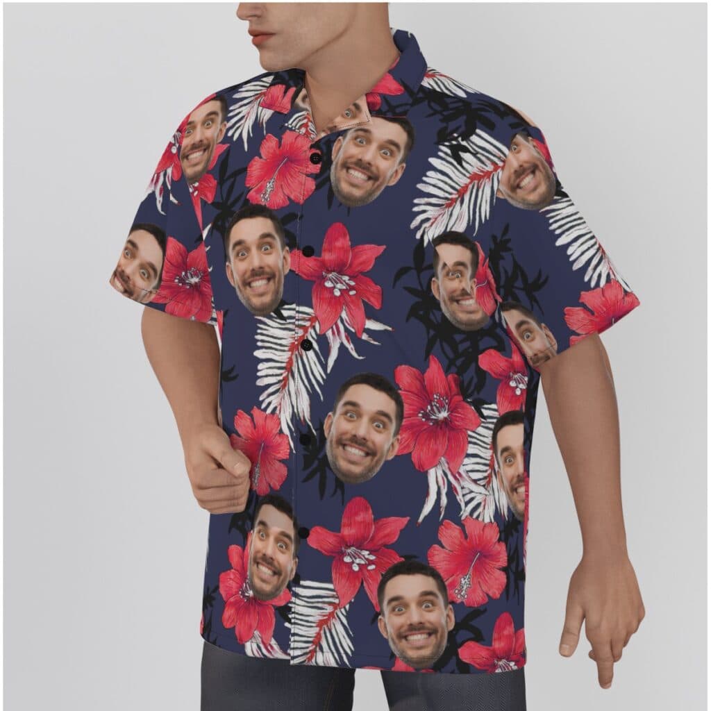 Hibicus Hawaiian Shirt With Custom Face