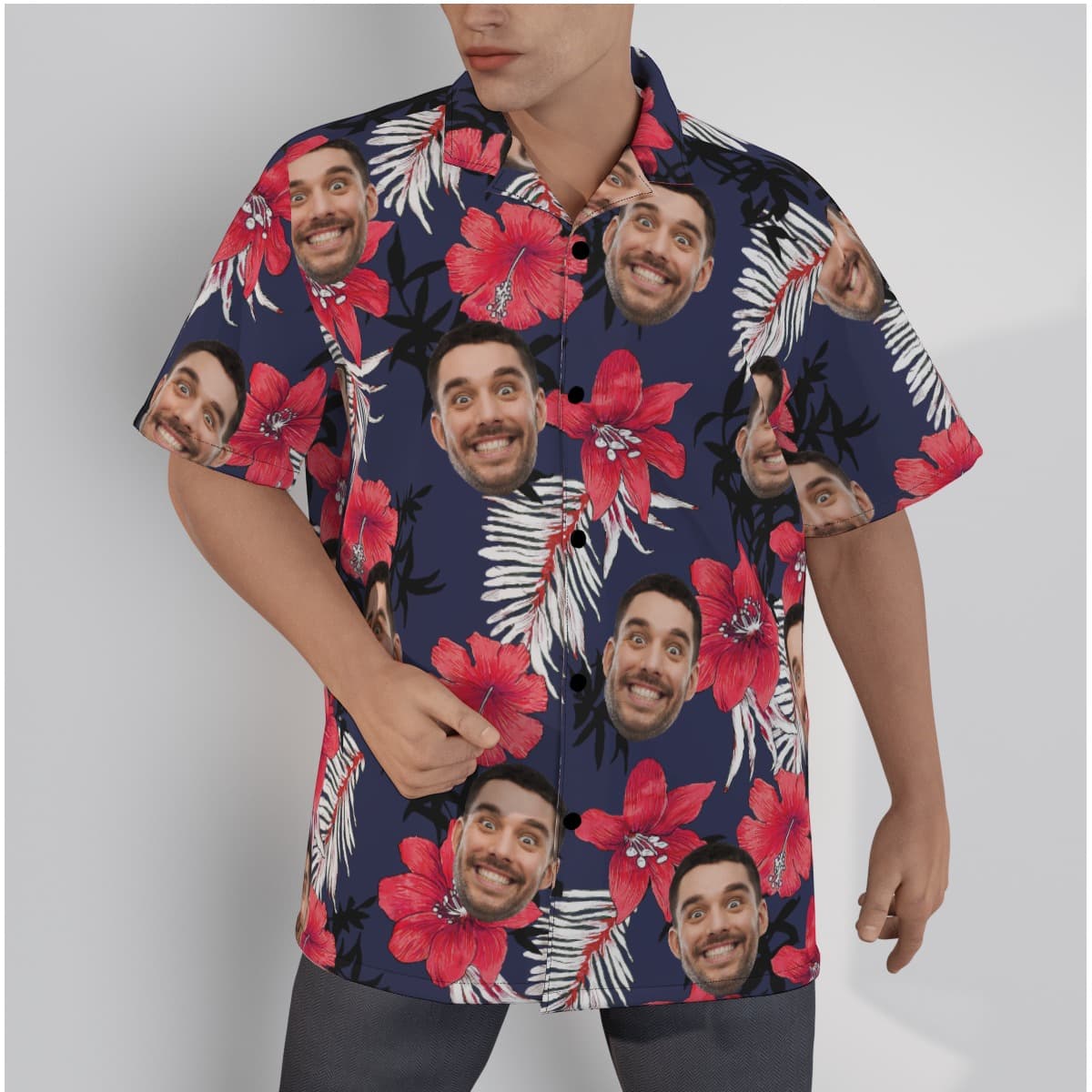 Hibicus Hawaiian Shirt With Custom Face