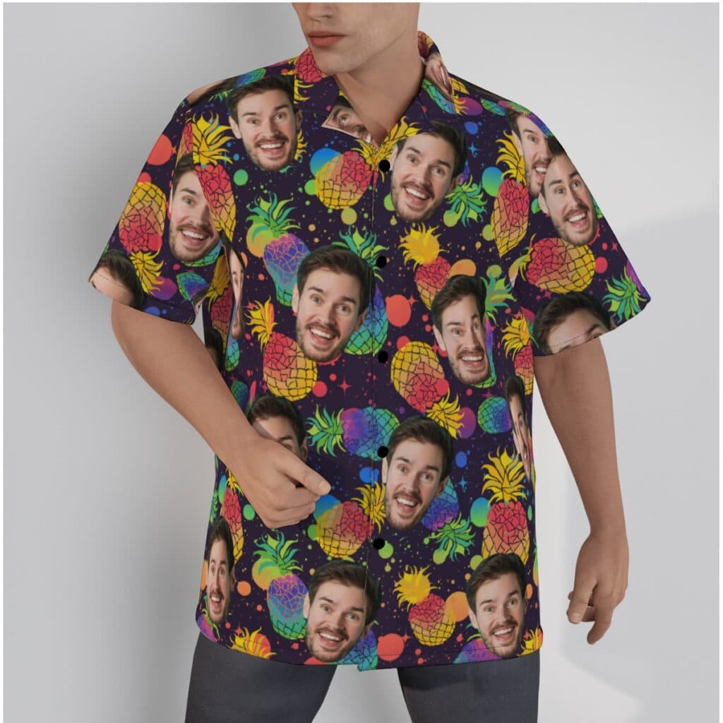 LGBT Community Custom Face Pineapple Hawaiian Shirt (1)