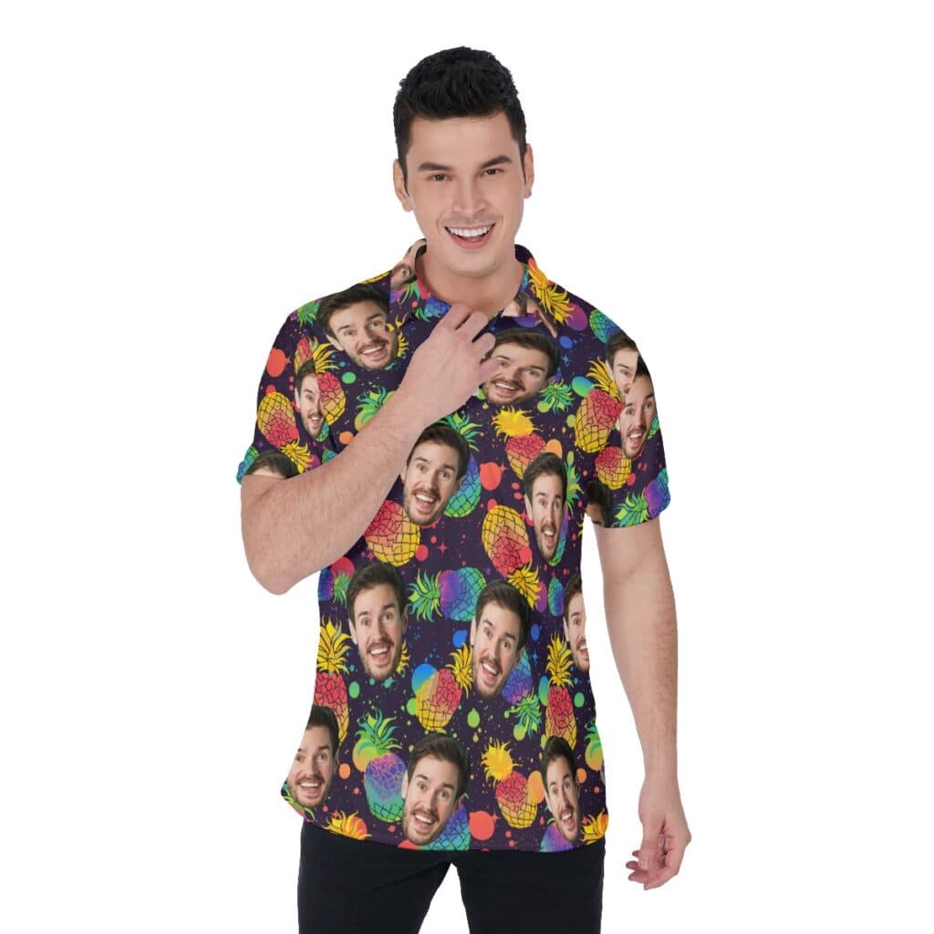 LGBT Community Pineapple Polo Shirt With Face (1)