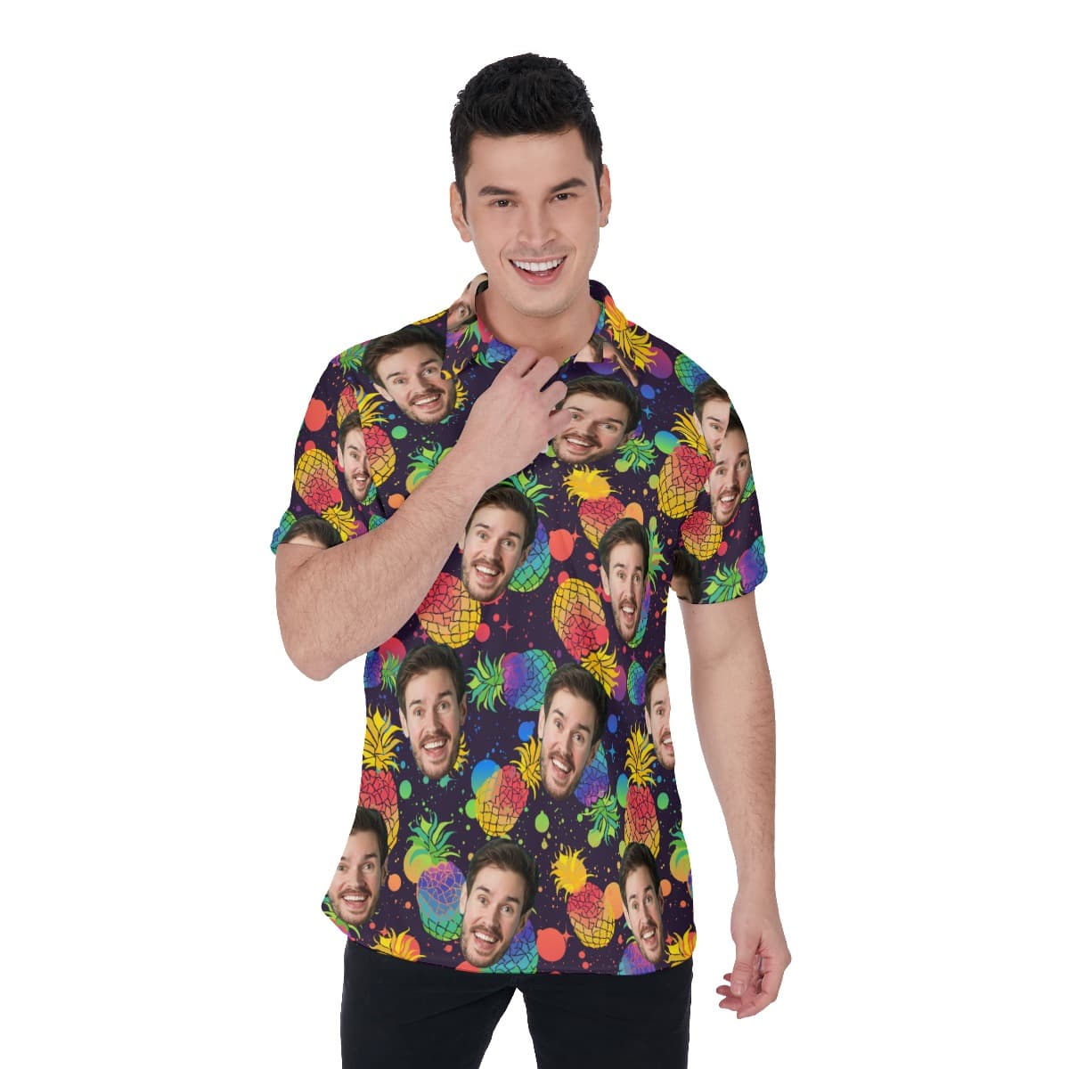 LGBT Community Pineapple Polo Shirt With Face (1)