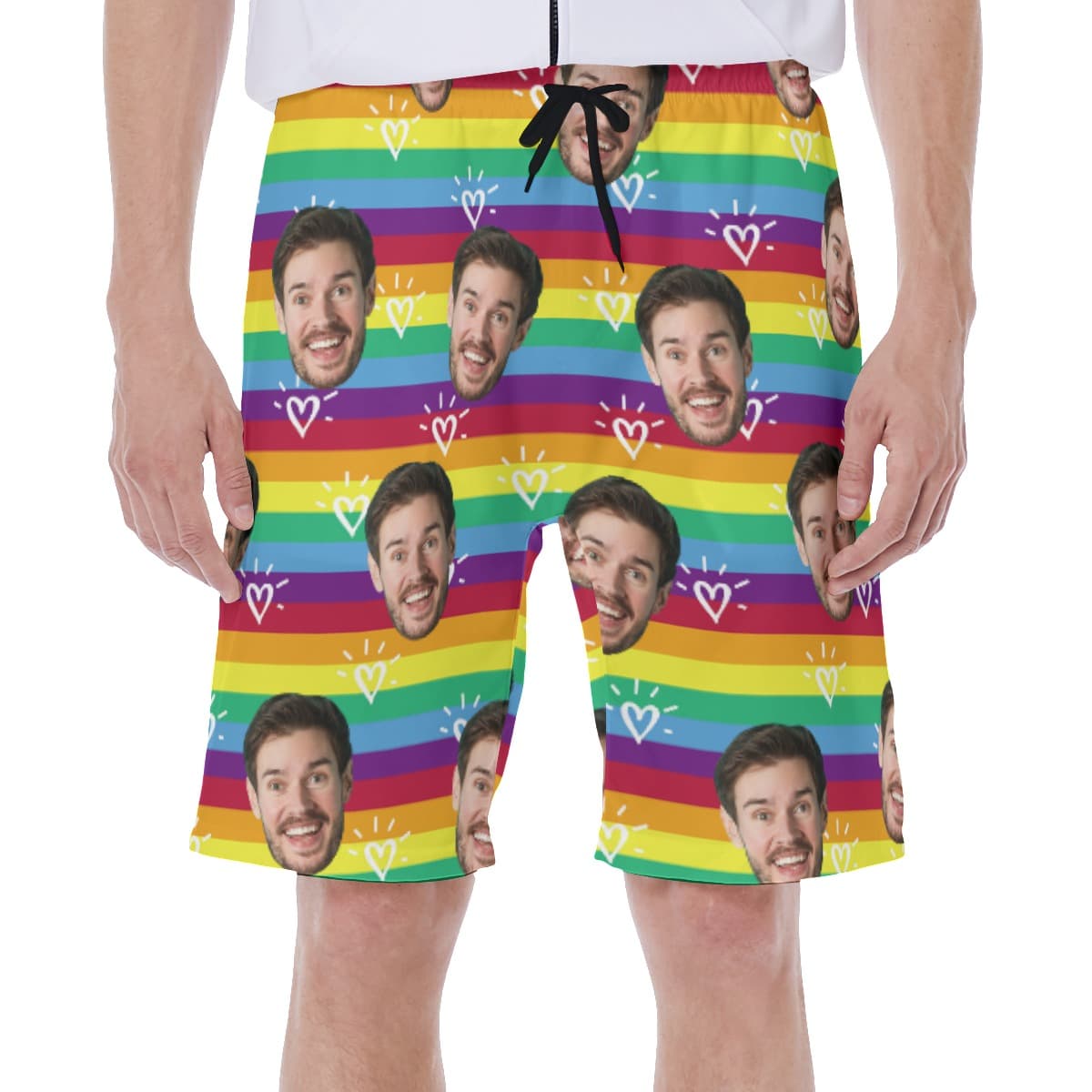 LGBT Pride Month Hawaiian Shorts With Custom Face