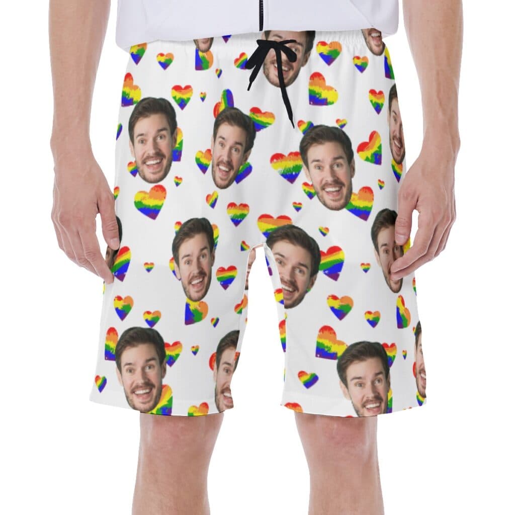 LGBT Pride Month Swim Trunks With Multiple Faces (1)