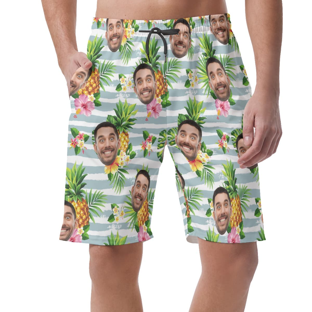 Men’s Custom Faces Shorts For Summer Vacation (1)