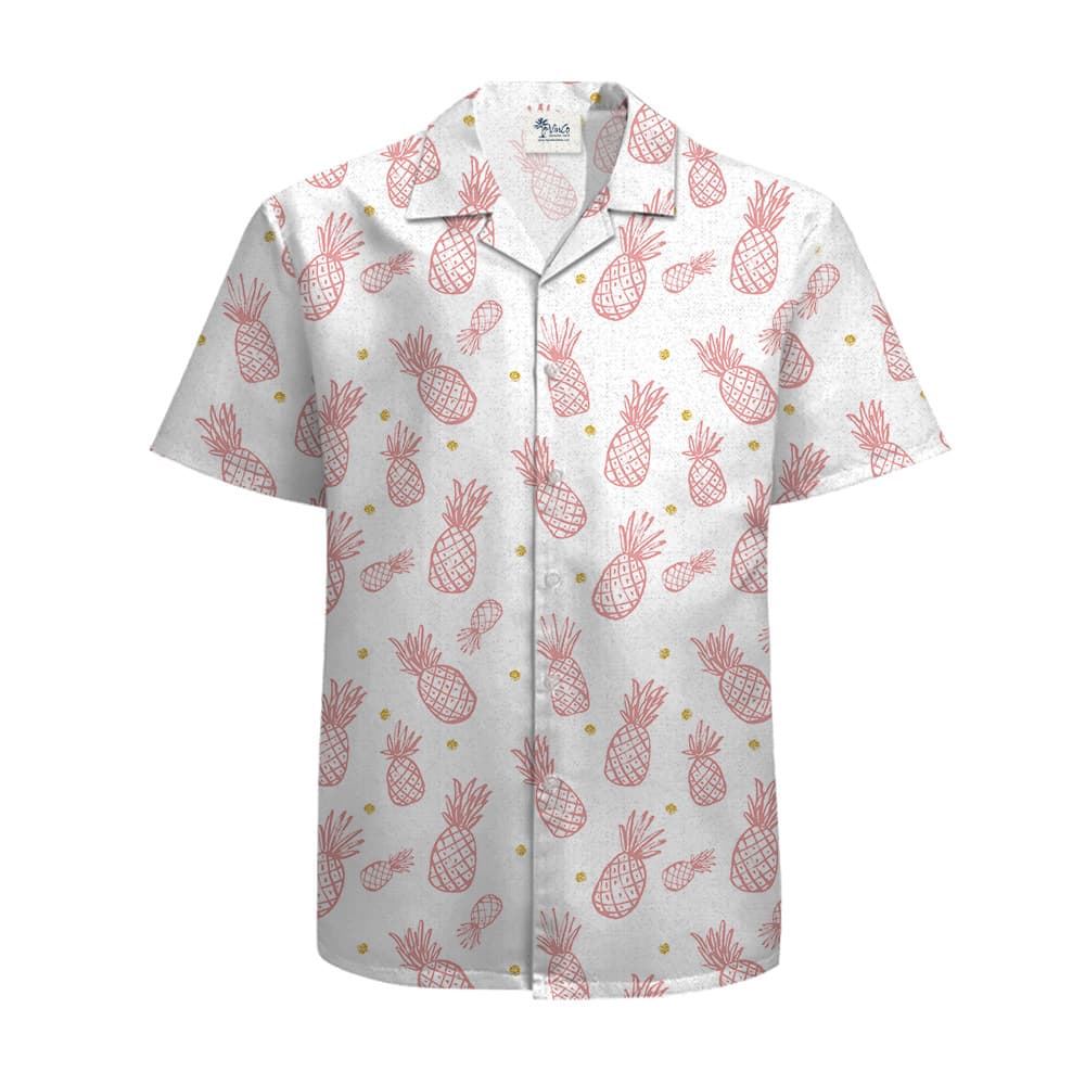 Pineapple Hawaiian Cotton Shirt For Men (2)