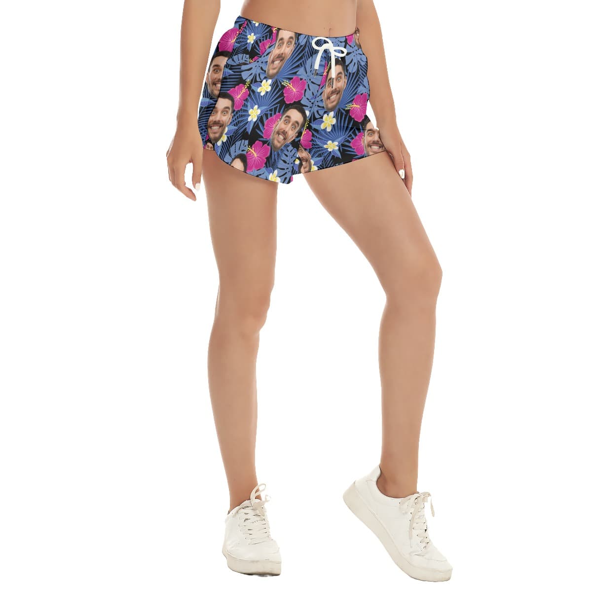 Purple Custom Face Women’s Shorts For Summer (2)