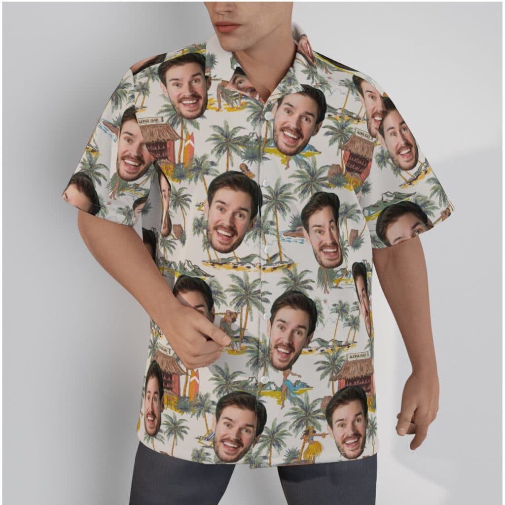 Tropical Hula Girls Custom Face Hawaiian Shirt