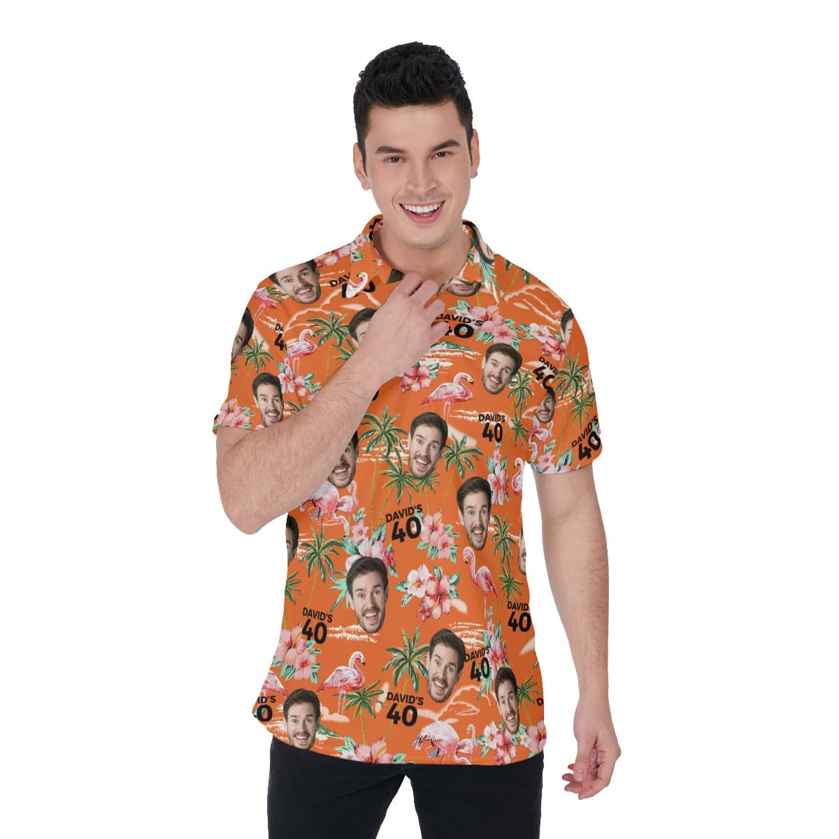 Unique Custom Birthday Polo Shirt With Beach Themed And Face (2)