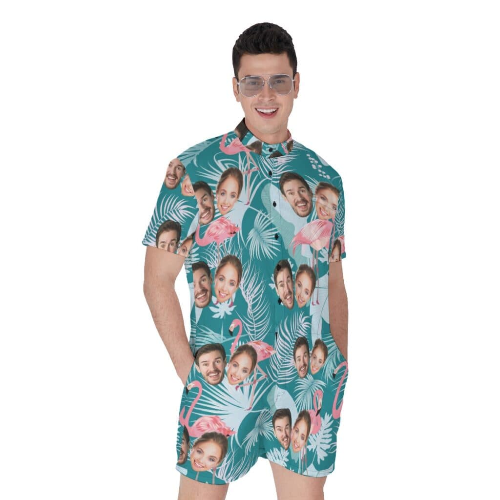 Vintage Custom 2 Faces Men's Romper Jumpsuit (1)