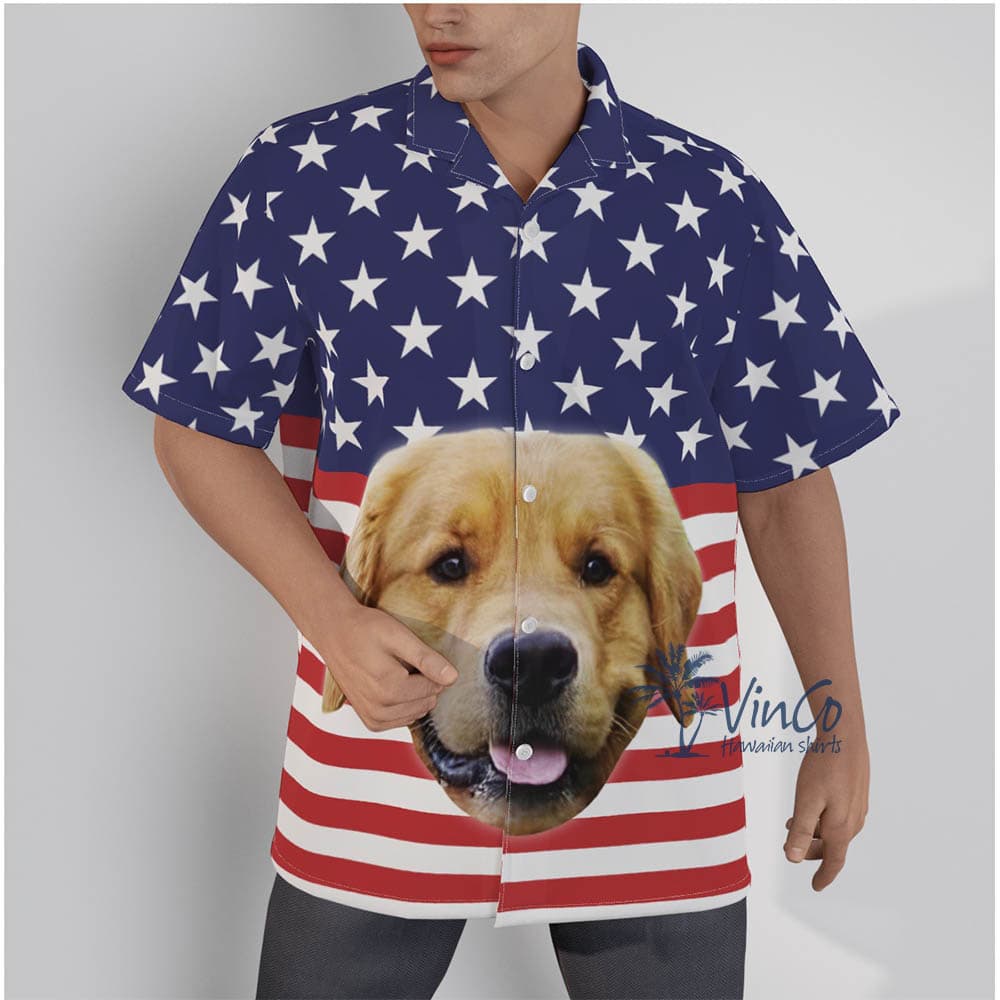 American Flag Custom Hawaiian Shirt With Dog Face (3)