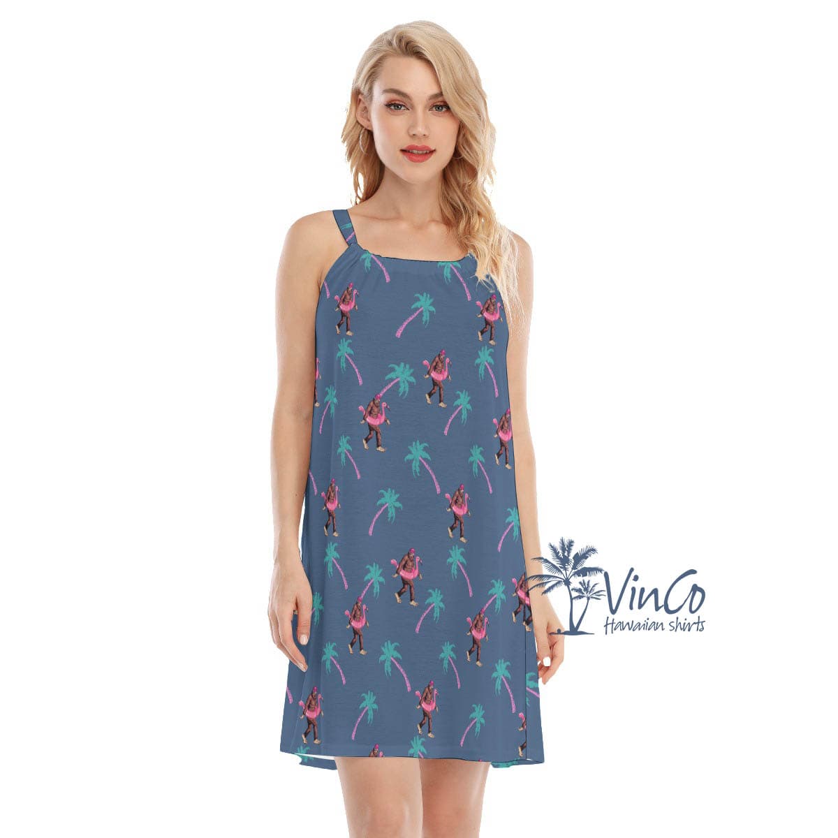 Bigfoot Sasquatch Tropical Summer Dress For Women (2)