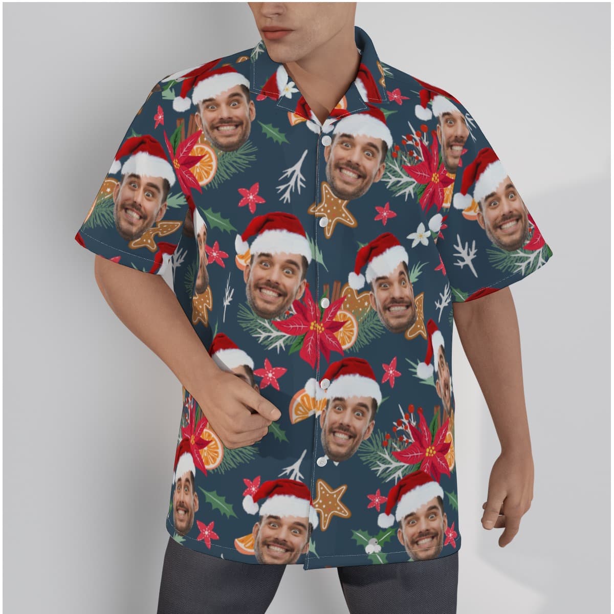 Christmas Personalized Hawaiian Shirt With Faces (2)
