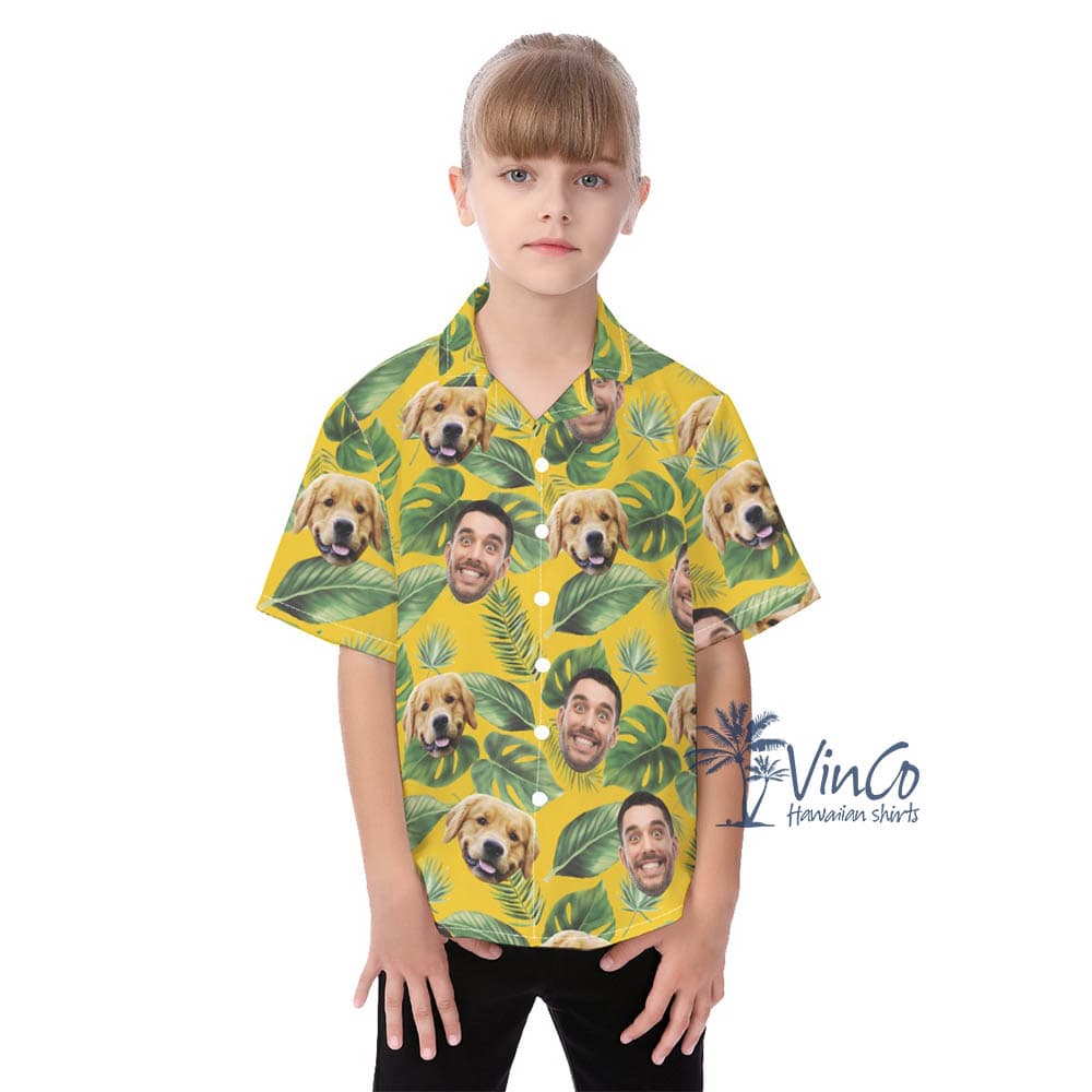 Custom 2 Faces Aloha Shirt For Kids (1)