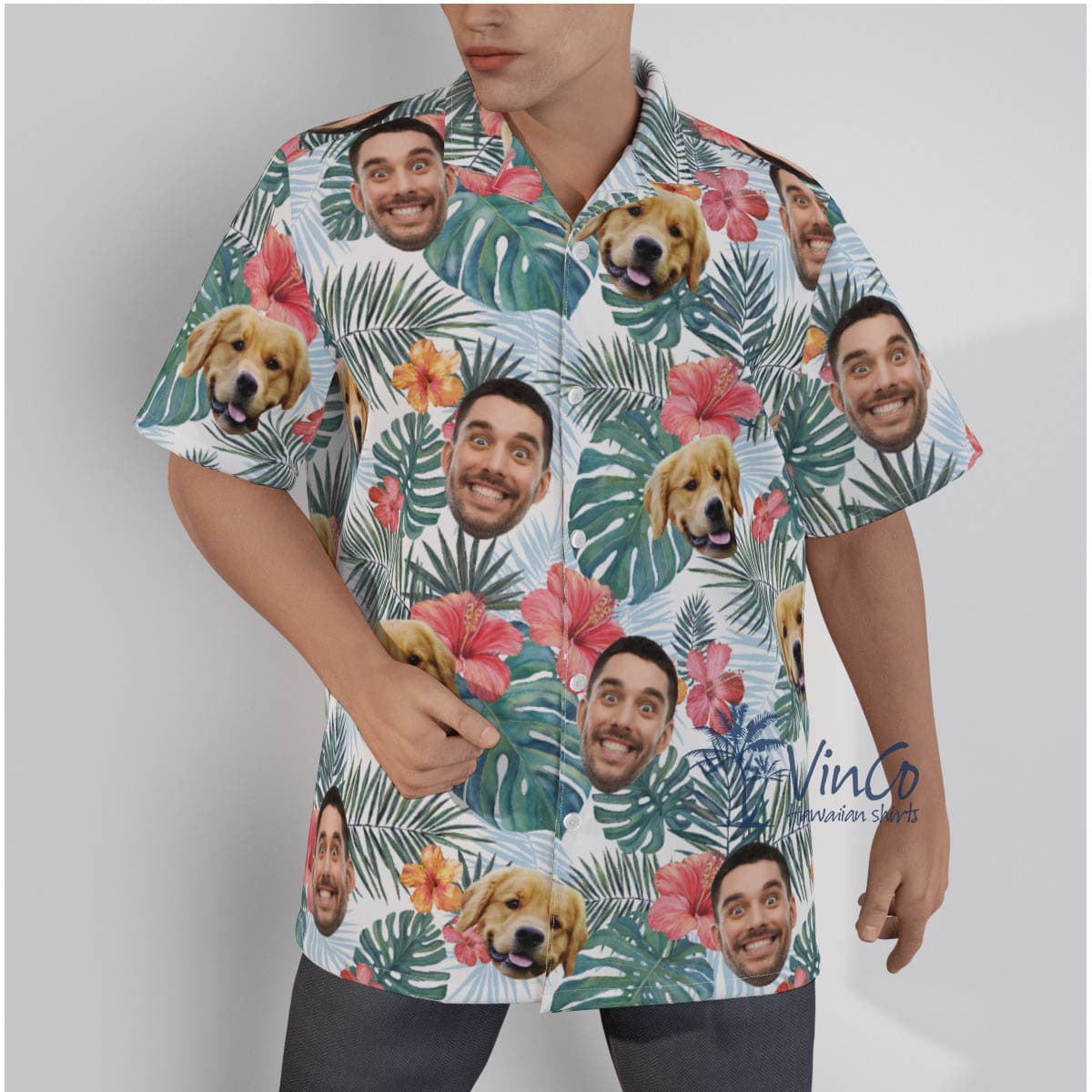 Custom 2 Faces Floral Hawaiian Button Shirt For Summer (1)