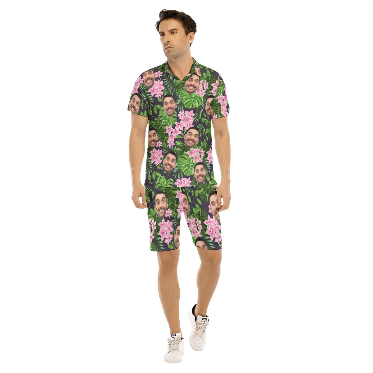 Custom All Over Print Hawaiian Shirt Set For Men (1)