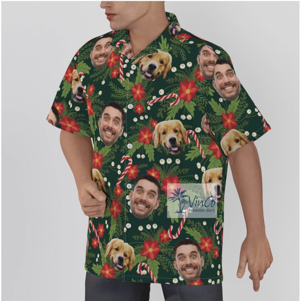 Custom Christmas Hawaiian Shirt With Multiple Faces