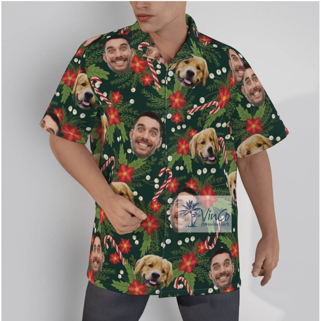 Custom Christmas Hawaiian Shirt With Multiple Faces