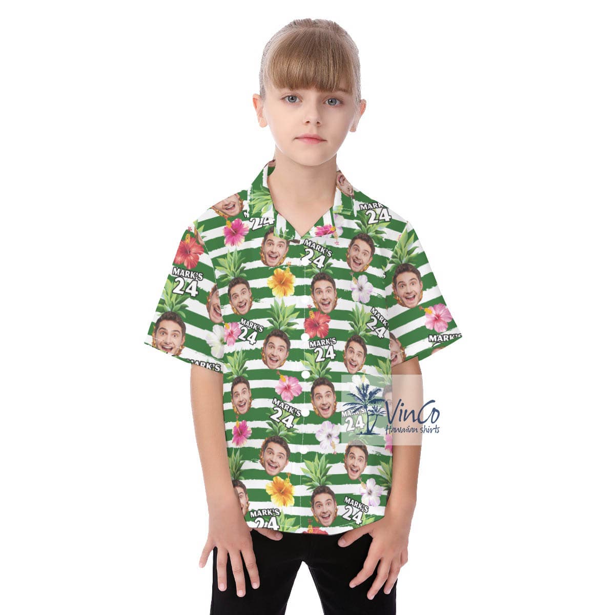 Custom Face Birthday And Age Hawaiian Shirt For Kids (2)