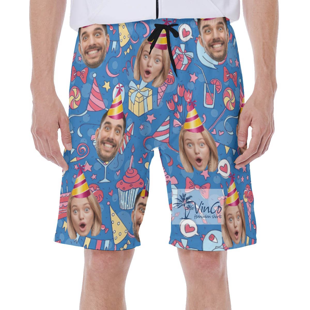 Custom Faces Birthday Funny Swim Trunks For Men (2)