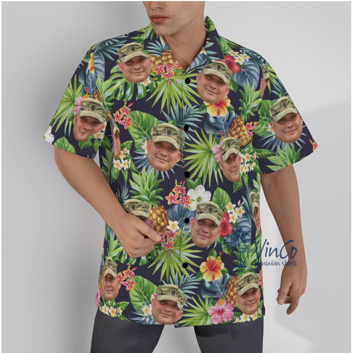 Custom Military Tropical Hawaiian Shirt For Men (2)
