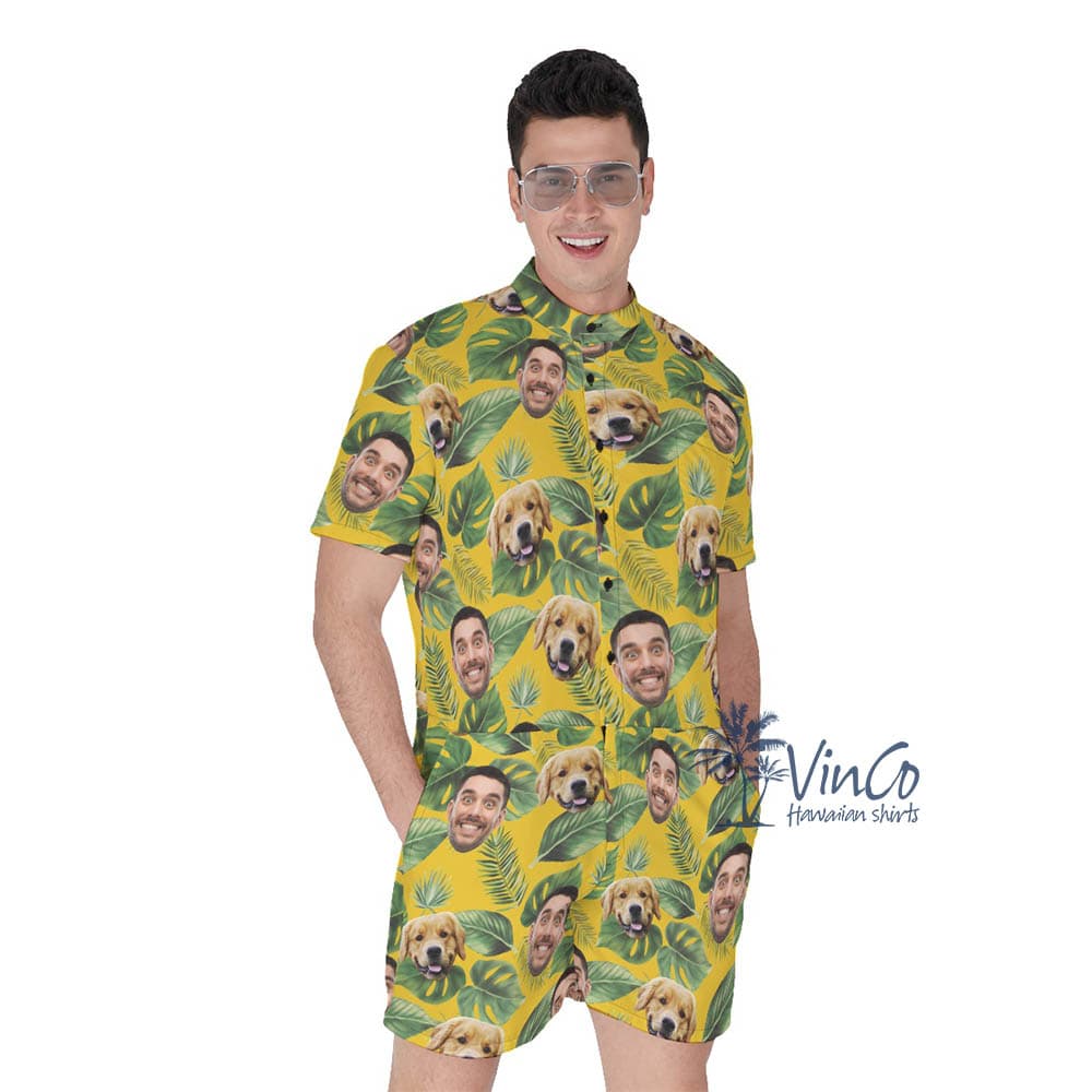 Custom Romper With Dog Face For Men (1)