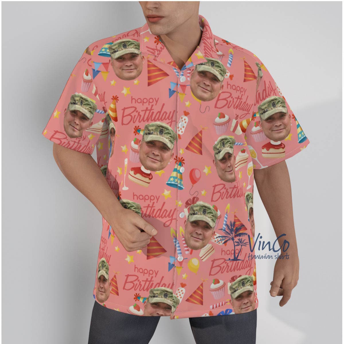 Custom Soldier Birthday Hawaiian Shirt With Faces (2)