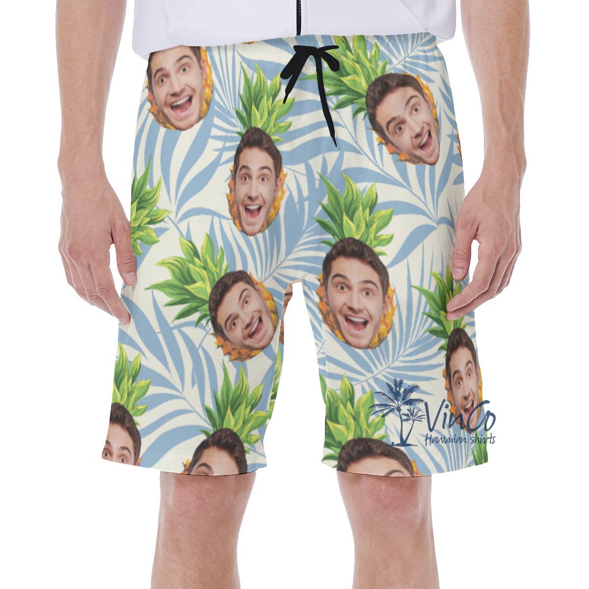 Custom Summer Swim Trunks For Men With Face Pineapples (3)