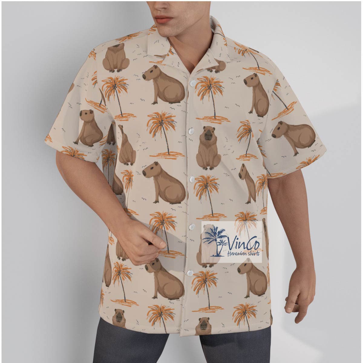 Cute Capybara Aloha Shirt For Summer (2)