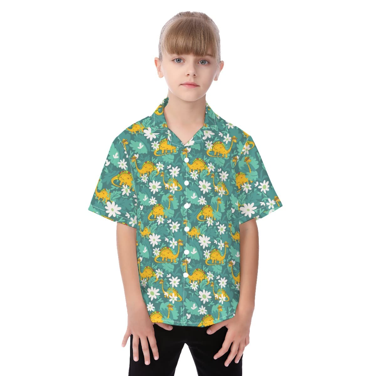 Cute Tacosaurus Aloha Shirt For Kids (4)