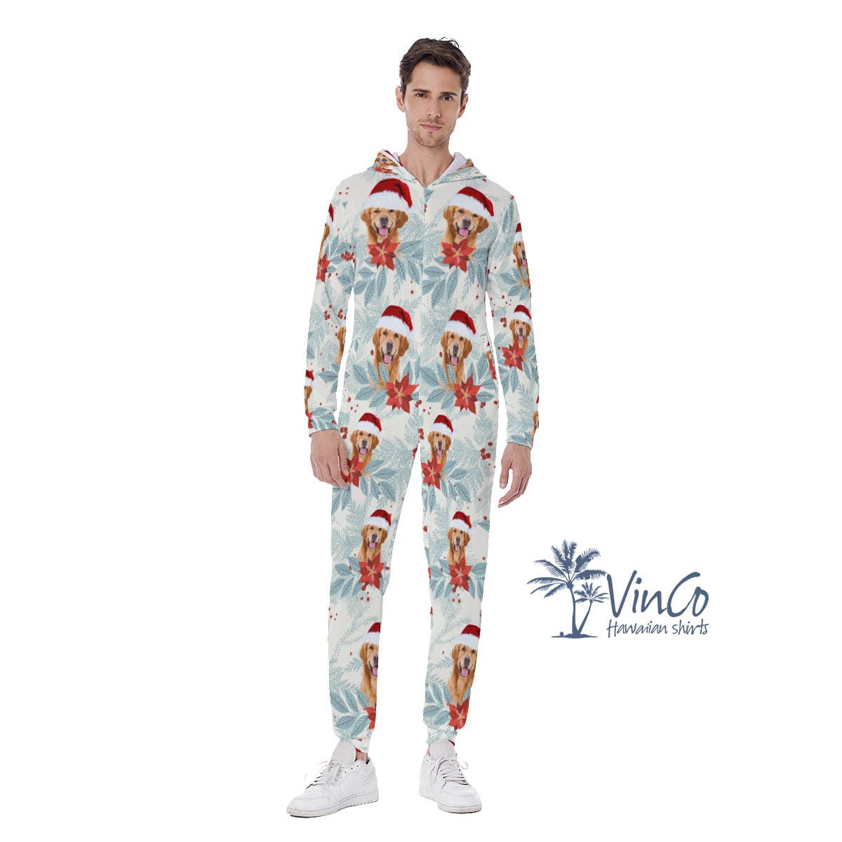 Funny Custom Face Christmas Onesie Jumpsuit (1)
