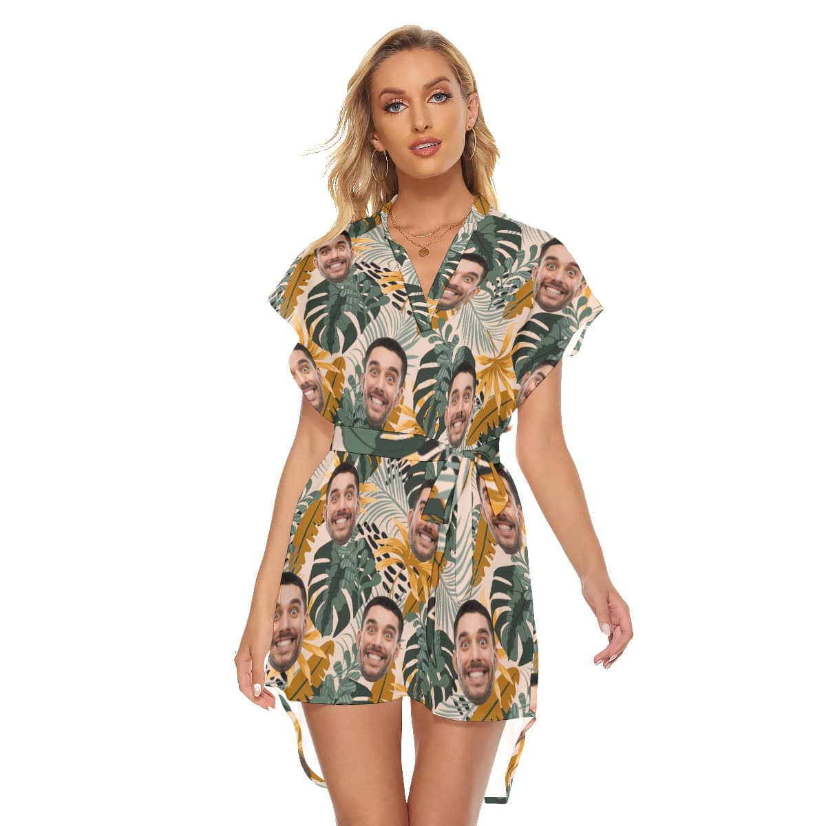 Funny Custom Face Hawaiian Dress For Holiday (1)