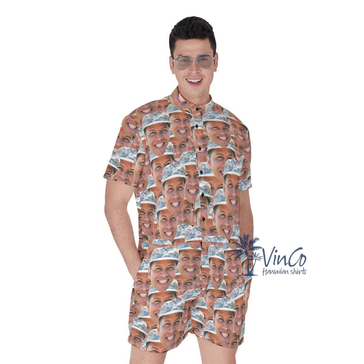 Funny Custom Face Soldier Military Men’s Romper With Multiple Faces (1)