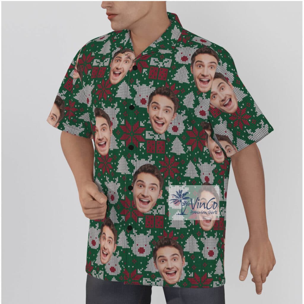 Funny Custom Face Ugly Christmas Hawaiian Shirt