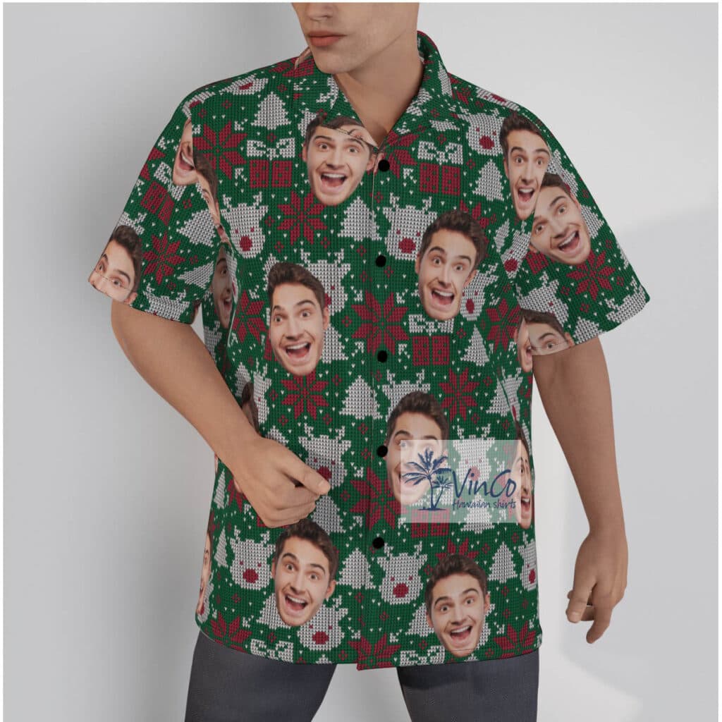 Funny Custom Face Ugly Christmas Hawaiian Shirt