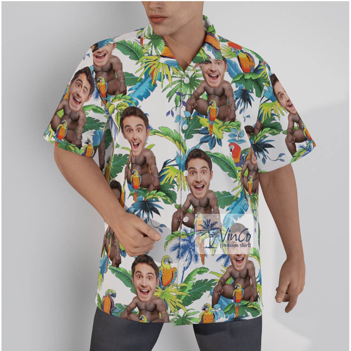 Funny Custom Hawaiian Shirt Barry Wood Face For Men (2)