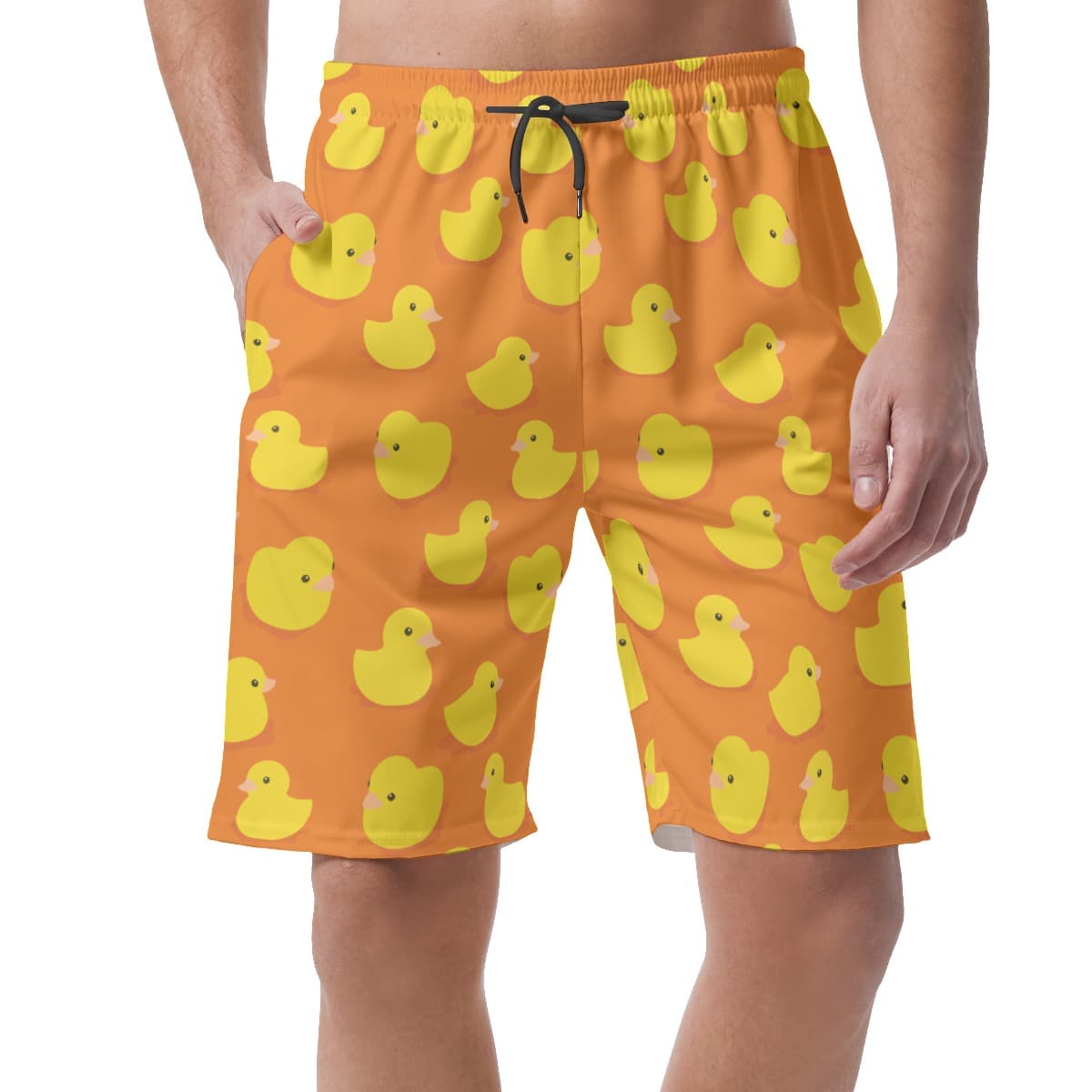 Funny Rubber Duck Men's Hawaiian Summer Beach Shorts