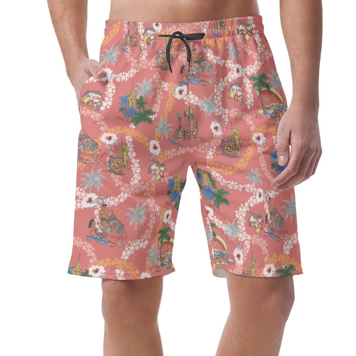 Hawaii Landscape Summer Beach Shorts For Men