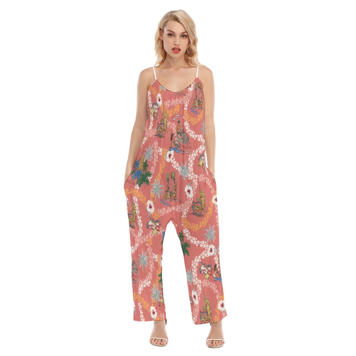 Hawaii Landscape Vintage Jumpsuit For Women (1)
