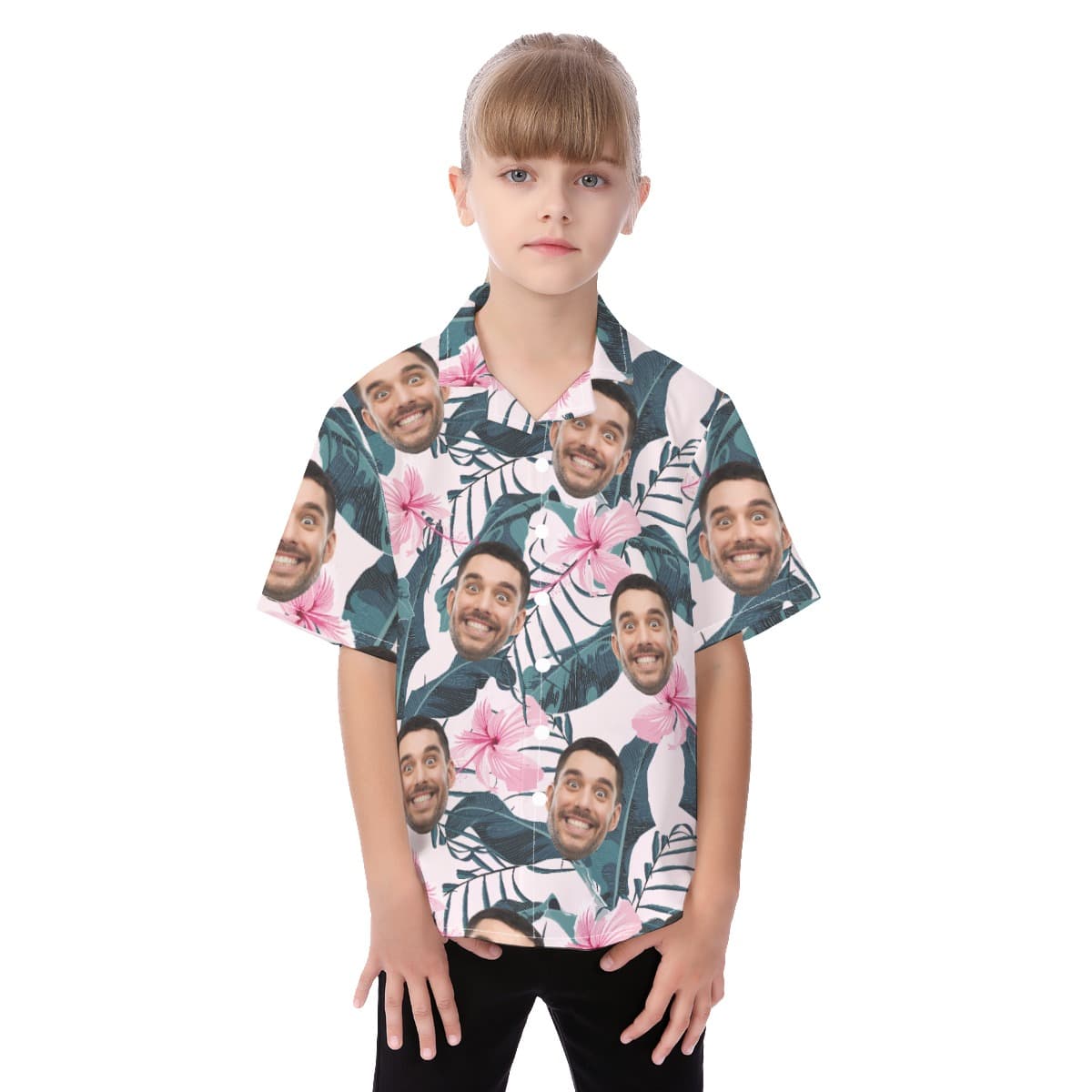 Kid’s Custom Aloha Shirt With Faces (1)