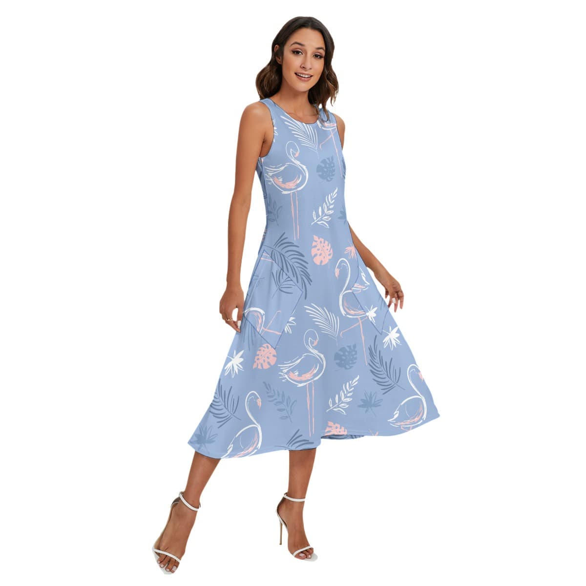 Lovely Flamingo Hawaiian Dress For Women (2)